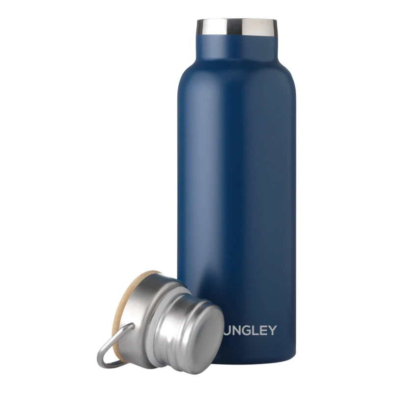 Image of Treat Republic Insulated 17oz Drinks Bottle with Bamboo Lid Blue
