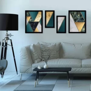 Image of 4P3040SCT005 Multicolor Decorative Framed MDF Painting (4 Pieces)