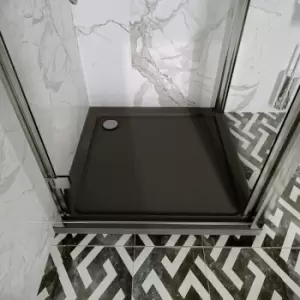 Image of Square Shower Tray 800mm x 800mm - Slate Grey - Hudson Reed
