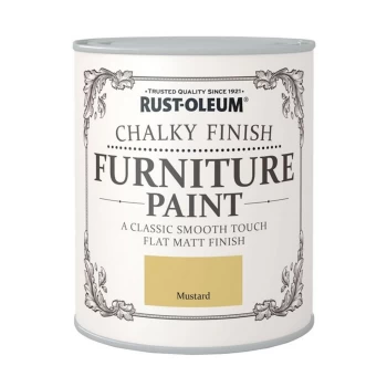 image of Rust-Oleum Chalky Furniture Paint - Mustard - 125ml