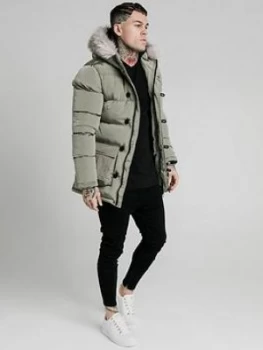 image of SikSilk Rip Stop Puff Parka - Khaki