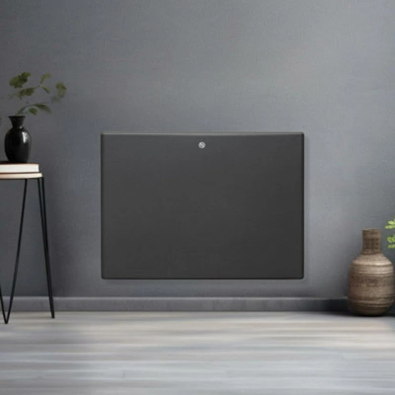 Image of Electric Wall Mounted Panel Heater 1000W Thermostat And Advanced Timer - Grey PS10W