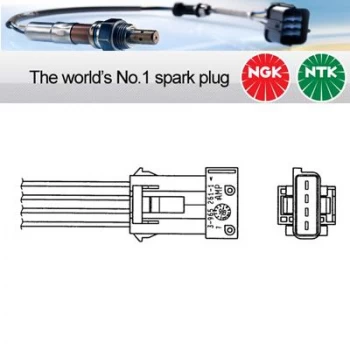 Image of 1x NGK NTK Oxygen O2 Lambda Sensor OZA341-PG6 OZA341PG6 (1814)