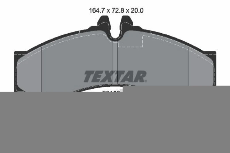 Image of Brake pad set TEXTAR 2915301