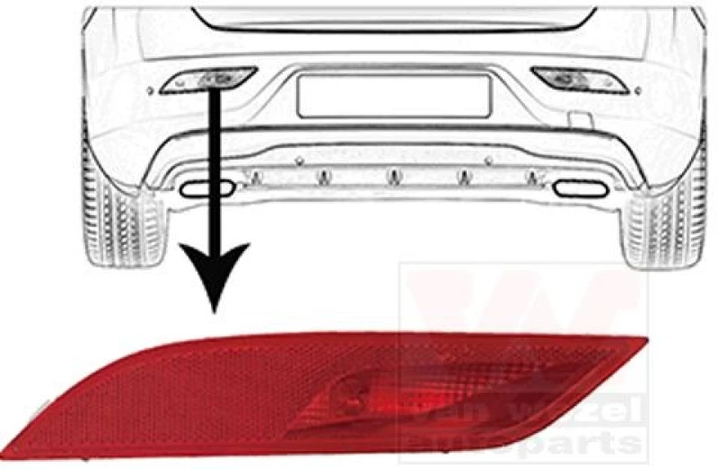 Image of VAN WEZEL Rear fog light VAN WEZEL 5909929