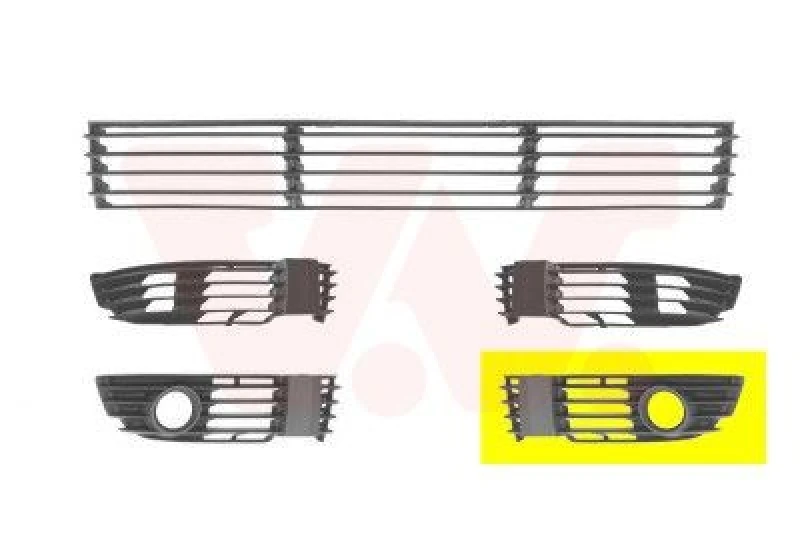 Image of VAN WEZEL Bumper grill VAN WEZEL 5837593