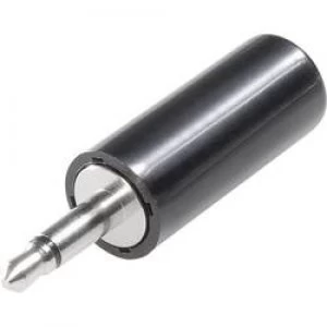 Image of 3.5mm audio jack Plug straight Number of pins 2 Mono Black Cliff P6