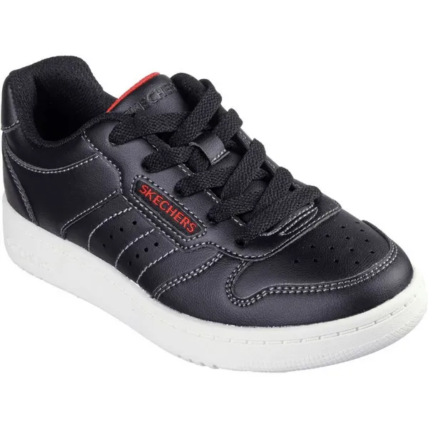 Image of Skechers Boys Quick Street Vorton Leather Upper Trainers UK Size 13 (EU 32) White SKE2293-WHT-13