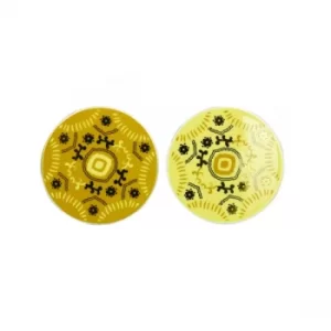 image of Bohemian Assorted Coasters Ochre and Gold (One Random Supplied)