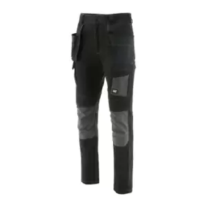 Image of Caterpillar Mens Essentials Stretch Work Trousers (32R) (Black/Dark Shadow)