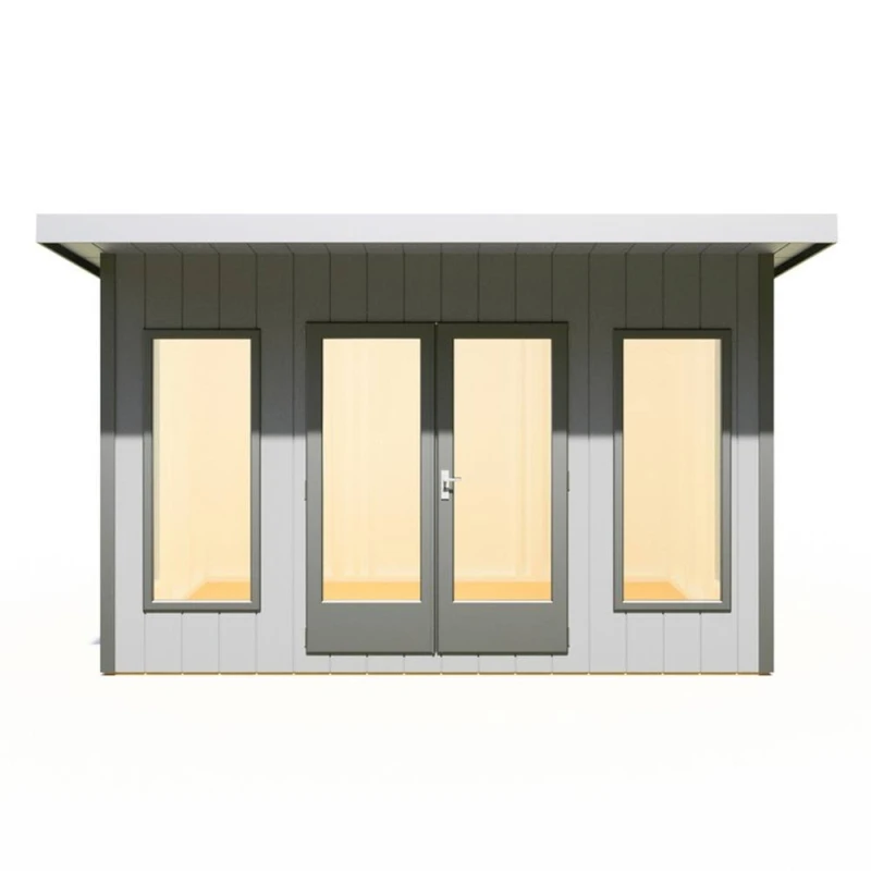 Image of Shires Cali 12x8 Feet Pent 1 Garden Office - OSB/MDF - L334xW402xH246.1cm in Light Brown Light Brown Unisex