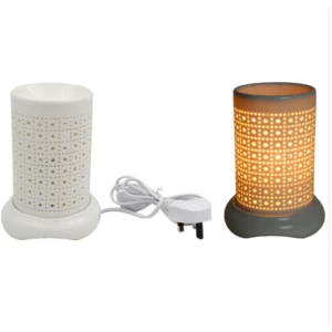 White Dots and Squares Aroma Lamp With Dimmer By Lesser & Pavey (UK Plug)