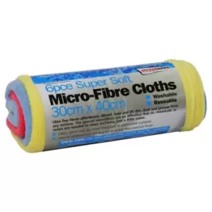 Image of Streetwize Microfibre Towels (Pack of 6) (One Size) (Multicoloured)