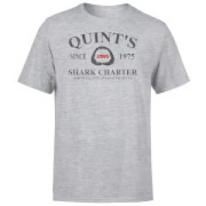 Image of Jaws Quint's Shark Charter T-Shirt - Grey - 3XL