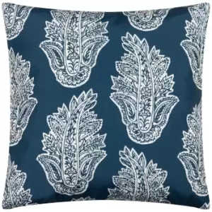 image of Paoletti Kalindi Paisley Outdoor Cushion Navy