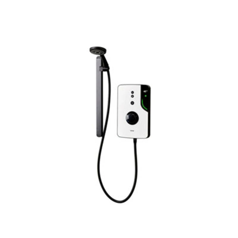 Image of Triton Showers Triton Enlight 9.5kW Thermostatic Electric Shower with Back to Wall Kit - White White GEENLB91