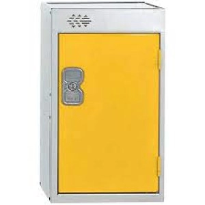 image of One Compartment Quarto Locker D450mm Yellow Door MC00084