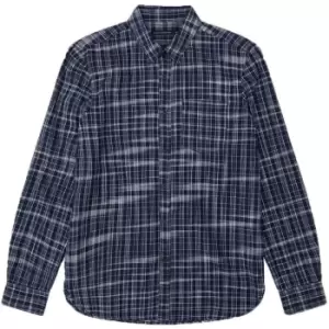 Image of French Connection Space-Dye Chambray Shirt - Blue