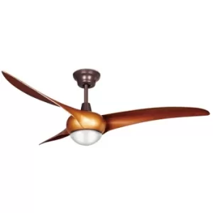 Image of LEDS C4 Forlight Helix Ceiling Fan Wood Effect with LED 6W 3000K 274lm