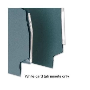 image of 5 Star Office Inserts Card for Lateral File Tabs White Pack 50