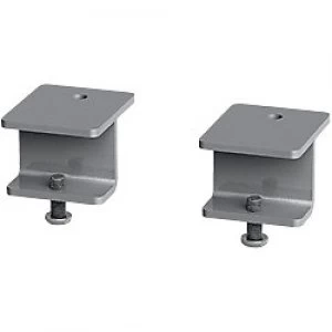 Image of Dams International Glazed Screen Brackets AGSBK-S Aluminium Silver