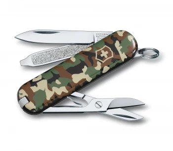 image of Classic SD - Camouflage pocket knife (green, 58 mm)