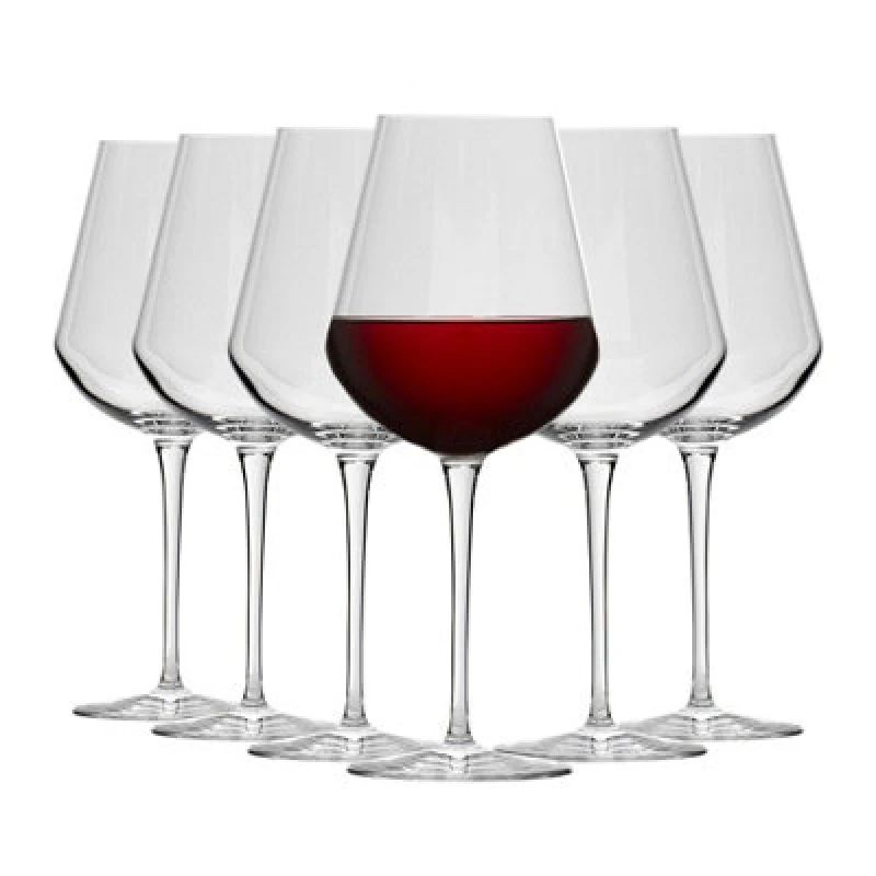Image of Bormioli Rocco Inalto Uno Red Wine Glasses - 640ml - Pack of 6 Clear