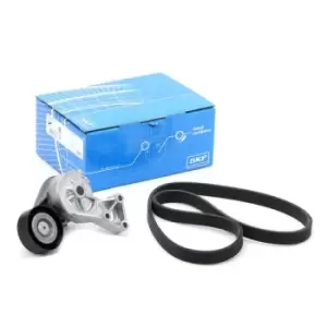Image of SKF V-ribbed belt set VKMA 31001 Serpentine belt kit,Auxiliary belt kit VW,AUDI,FORD,Golf IV Schragheck (1J1)
