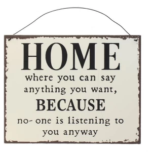 Image of Home Metal Sign