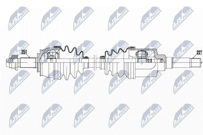 Image of NTY NPW-CT-071 Drive shaft Front Axle Right Drive Shaft (13)
