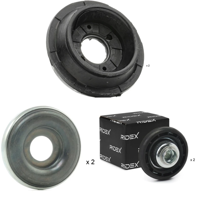 Image of RIDEX 1632R0035 Repair Kit, suspension strut Front axle both sides, with ball bearing, with spring seat Repair Kit,suspension strut (1632)