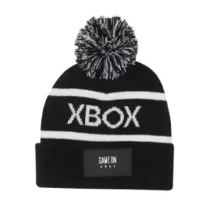 Image of Xbox Girls Game On Pom Pom Beanie (One Size) (Black/White)