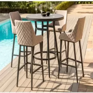 image of Maze Rattan Regal 4 Seat Bar Set Taupe