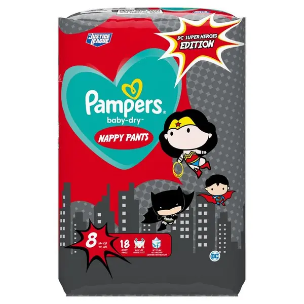 Image of Pampers Baby Dry Character Pants Size 8 18 Nappies
