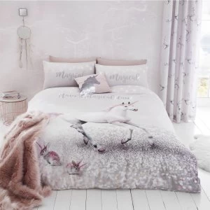 image of Catherine Lansfield Enchanted Unicorn Bedding Set - Single