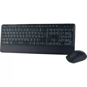 LogiLink ID0161 Radio Keyboard and mouse set German, QWERTZ, Windows Black