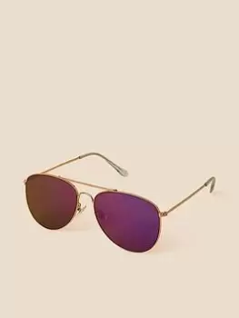 Accessorize Rose Gold Mirrored Aviator