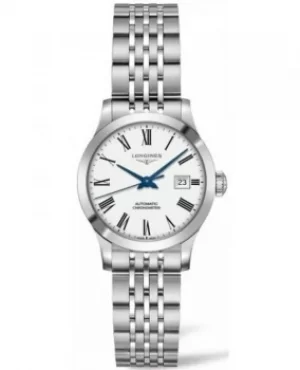 image of Longines Record White Dial Stainless Steel Womens Watch L2.321.4.11.6 L2.321.4.11.6