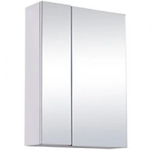 image of HOMCOM Bathroom Mirror Cabinet Chrome 670 mm x 240 mm x 510 mm