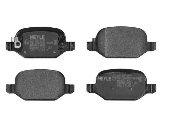 Image of MEYLE 025 256 5217 Brake pad set Rear Axle, with acoustic wear warning, Original Quality, with anti-squeak plate Brake Pad Set,disc brake (402)