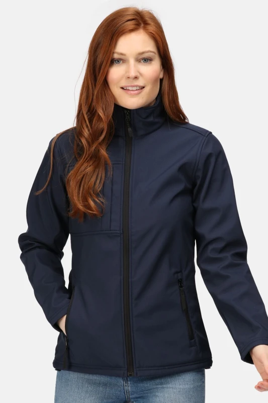 Image of Regatta Womens 'Octagon' Waterproof Softshell Jacket in Mid Navy Size: 10 Mid Navy Female 10