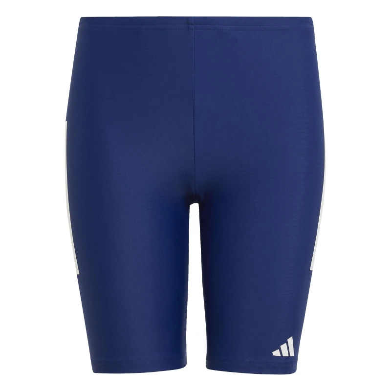 Image of adidas Boys Fitness 3-Stripes Swim Jammer - Blue Blue 11 - 12 Years