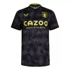 Image of Castore Aston Villa Authentic Third Shirt 2022 2023 Adults - Black