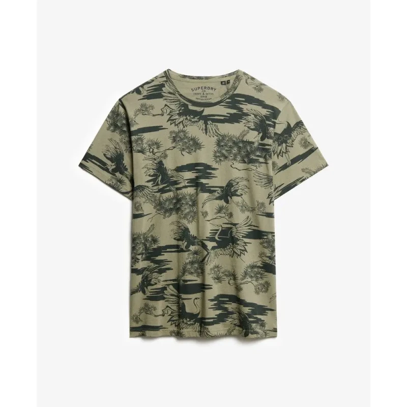 Image of Superdry Printed T-Shirt Superdry Classic Essential Vert Male M