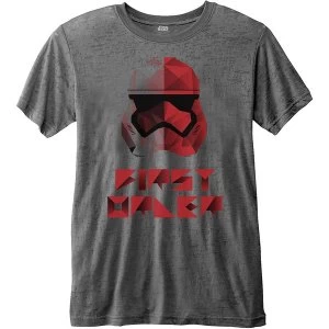 Image of Star Wars - Episode VIII First Order Geo Unisex Large T-Shirt - Grey