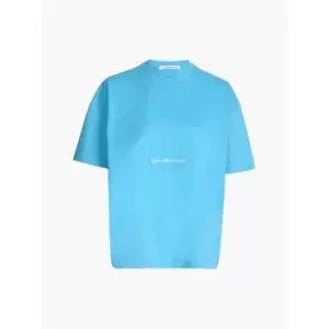 Image of Calvin Klein Jeans Institutional Boyfriend T-Shirt Womens - Blue