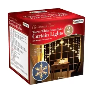 Image of 2 X 0.8M Inverted V Snowflake Curtain Light