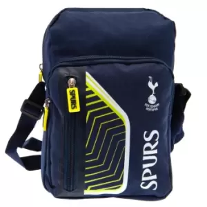 image of Tottenham Hotspur FC Flash Shoulder Bag (One Size) (Navy Blue/Fluorescent Lime/White)