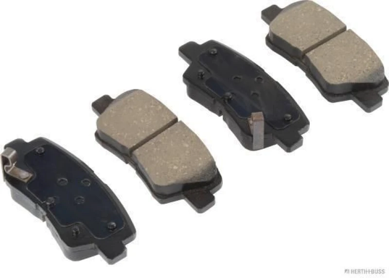 Image of HERTH+BUSS JAKOPARTS J3610526 Brake pad set Rear Axle, with acoustic wear warning, with anti-squeak plate Brake Pad Set,disc brake (402)