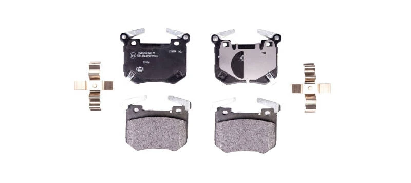 Image of HELLA 8DB 355 040-731 Brake pad set with acoustic wear warning, with counterweights Brake Pad Set,disc brake (402)